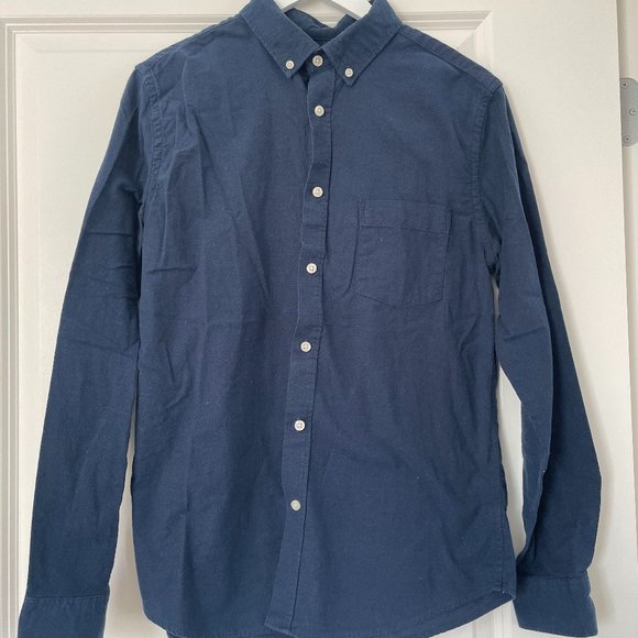 Goodfelow & Co Every Wear Slim Fit Long-Sleeve Button Down in Blue Size M - Picture 1 of 2